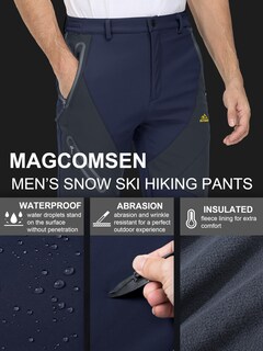 Foto 4 | Foto 4 | Pantalones De Esquí Magcomsen Impermeables Para Hombre Color Azul Marino - Venta Internacional.
