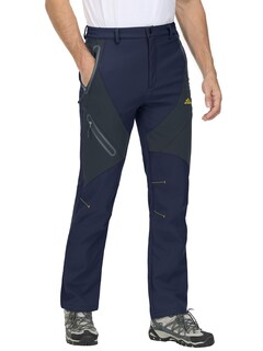 Foto 2 | Foto 2 | Pantalones De Esquí Magcomsen Impermeables Softshell Para Hombre Color Azul Marino - Venta Internacional.