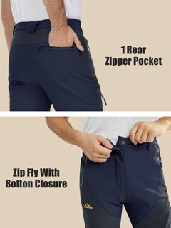 Foto 6 | Foto 6 | Pantalones De Esquí Magcomsen Impermeables Softshell Para Hombre Color Azul Marino - Venta Internacional.
