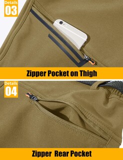 Foto 7 | Foto 7 | Pantalones De Esquí Magcomsen Impermeables De Invierno Para Hombre Color Marrón Claro - Venta Internacional.