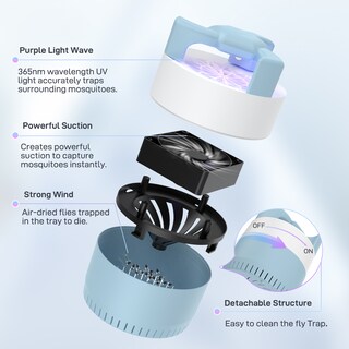 Foto 7 | Foto 7 | Eliminador De Insectos Insecticida No Tóxico Eléctrico Usb Azul - Venta Internacional.