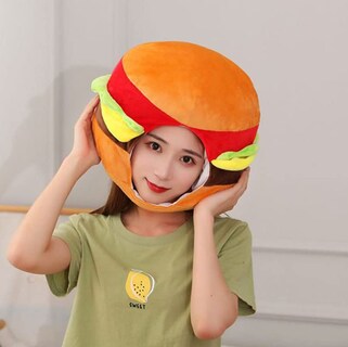 Foto 5 | Foto 5 | Gorro Beesum Hamburger Plush Food Disfraz Para Fiesta De Halloween - Venta Internacional.