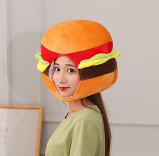 Foto 6 | Foto 6 | Gorro Beesum Hamburger Plush Food Disfraz Para Fiesta De Halloween - Venta Internacional.