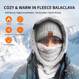 Foto 3 | Foto 3 | Mascarilla Facial Shy Velvet Balaclava Resistente Al Viento Color Gris Invierno - Venta Internacional.