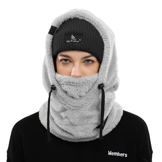 Foto 5 | Foto 5 | Mascarilla Facial Shy Velvet Balaclava Resistente Al Viento Color Gris Invierno - Venta Internacional.