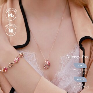 Foto 2 | Foto 2 | Collar Con Colgante Leafael Wish Stone  Piedra Natal De Octubre  Rosa Vintage - Venta Internacional.