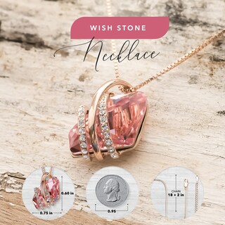 Foto 3 | Foto 3 | Collar Con Colgante Leafael Wish Stone  Piedra Natal De Octubre  Rosa Vintage - Venta Internacional.