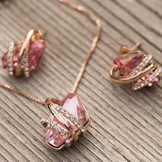 Foto 7 | Foto 7 | Collar Con Colgante Leafael Wish Stone  Piedra Natal De Octubre  Rosa Vintage - Venta Internacional.