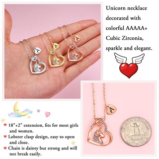 Foto 6 | Foto 6 | Collar Hidepoo Unicorn Chapado En Oro Rosa De 14 Quilates Con Circonitas Cúbicas - Venta Internacional.