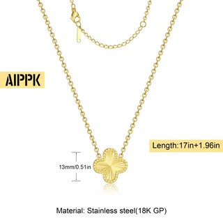 Foto 2 | Foto 2 | Collar Aippk Con Colgante De Trébol Van Cleef Chapado En Oro De 18 Quilates Para Mujer - Venta Internacional.