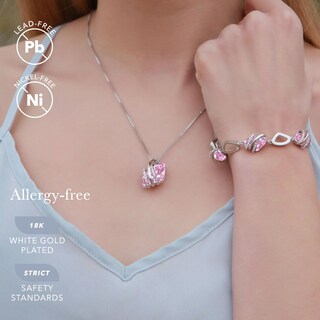 Foto 2 | Foto 2 | Colgante Leafael Wish Stone Con Cristal Rosa Rosado - Venta Internacional.