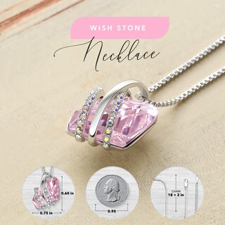 Foto 3 | Foto 3 | Colgante Leafael Wish Stone Con Cristal Rosa Rosado - Venta Internacional.