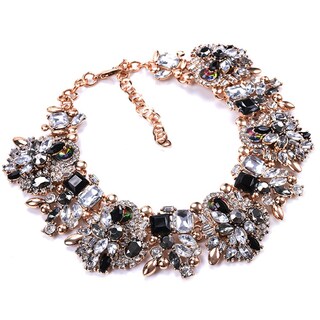 Foto 2 | Foto 2 | Collar Con Forma De Babero Con Diamantes De Imitación En Forma De Z Y Llamativas Cuentas De Cristal - Venta Internacional.