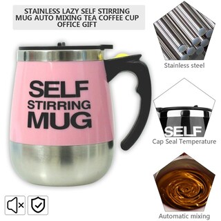 Foto 2 | Foto 2 | Taza Agitadora De Acero Inoxidable 400 Ml Mezcla Automática Para Bebidas Y Té - Venta Internacional.