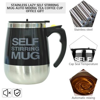 Foto 3 | Foto 3 | Taza Agitadora De Acero Inoxidable 400 Ml Mezcla Automática Para Bebidas Y Té - Venta Internacional.