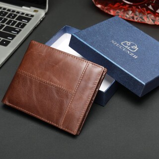 Foto 7 | Foto 7 | Cartera Niucunzh De Piel Para Hombre  Plegable  Rfid  Vertical  Marrón - Venta Internacional.