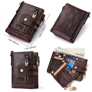 Foto 4 | Foto 4 | Cartera Humerpaul De Piel Auténtica Para Hombre Con Monedero Y Grabados - Venta Internacional.
