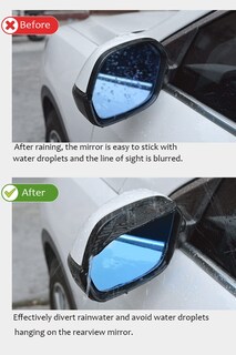 Foto 3 | Foto 3 | Protector De Lluvia Mirror Rain Visor Para Espejos Laterales Para Cejas Paquete De 2 - Venta Internacional.