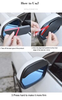 Foto 7 | Foto 7 | Protector De Lluvia Mirror Rain Visor Para Espejos Laterales Para Cejas Paquete De 2 - Venta Internacional.