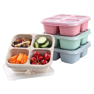 Foto 1 | Foto 1 | Recipientes Para Aperitivos Turtingas Paquete De 4 Unidades Reutilizables Tipo Bento 4 Compartimentos - Venta Internacional.