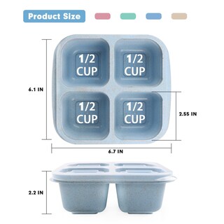 Foto 2 | Foto 2 | Recipientes Para Aperitivos Turtingas Paquete De 4 Unidades Reutilizables Tipo Bento 4 Compartimentos - Venta Internacional.