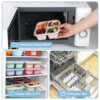 Foto 4 | Foto 4 | Recipientes Para Aperitivos Turtingas Paquete De 4 Unidades Reutilizables Tipo Bento 4 Compartimentos - Venta Internacional.