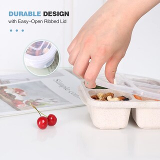 Foto 5 | Foto 5 | Recipientes Para Aperitivos Turtingas Paquete De 4 Unidades Reutilizables Tipo Bento 4 Compartimentos - Venta Internacional.