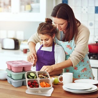 Foto 7 | Foto 7 | Recipientes Para Aperitivos Turtingas Paquete De 4 Unidades Reutilizables Tipo Bento 4 Compartimentos - Venta Internacional.
