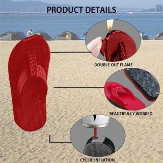 Foto 4 | Foto 4 | Encendedor De Butano Jsetotsr Creative Ajustable En Forma De Llama Color Rojo - Venta Internacional.