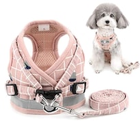 Set De Arnés Y Correa Para Perro Pequeño Zunea Reflective Pink Xs - Venta Internacional.