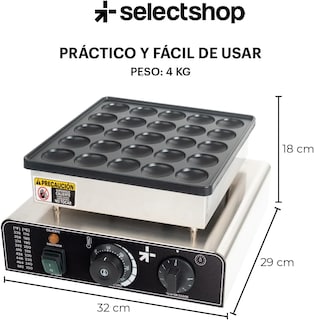 Foto 4 | Foto 4 | Selectshop Maquina Electrica Para Mini Hotcakes Wafflera Comercial 25 Unidades Mini Pancake Plancha Antiadherente Wafflera Indus