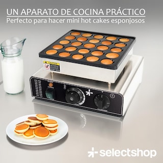 Foto 6 | Foto 6 | Selectshop Maquina Electrica Para Mini Hotcakes Wafflera Comercial 25 Unidades Mini Pancake Plancha Antiadherente Wafflera Indus