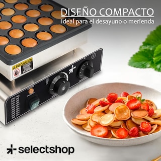 Foto 7 | Foto 7 | Selectshop Maquina Electrica Para Mini Hotcakes Wafflera Comercial 25 Unidades Mini Pancake Plancha Antiadherente Wafflera Indus