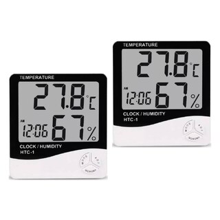 Foto 1 | Foto 1 | Termohigrómetro Digital  Higrómetro  Reloj De Temperatura X2 - Venta Internacional.
