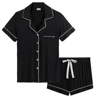 Foto 1 | Foto 1 | Conjunto De Pijama Cherrydew De Viscosa De Bambú Con Botones Negros Xl Para Mujer - Venta Internacional.