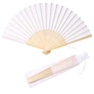 Foto 1 | Foto 1 | Hand Fan Sl Crafts - Tela De Seda Imitada (bambú 24 Unidades) Color Blanco - Venta Internacional.