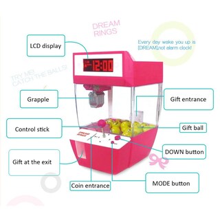 Foto 4 | Foto 4 | Juego De Máquina De Caramelos Que Funciona Con Monedas Despertador Y Gancho - Venta Internacional.