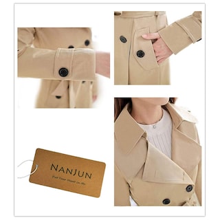 Foto 5 | Foto 5 | Gabardina Nanjun Para Mujer Con Doble Botonadura Color Negro - Venta Internacional.