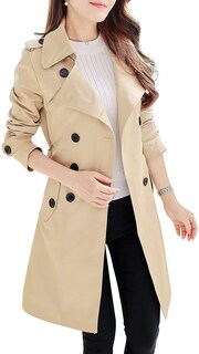 Foto 1 | Foto 1 | Gabardina Nanjun Para Mujer Doble Botonadura Color Caqui Talla 12 - Venta Internacional.