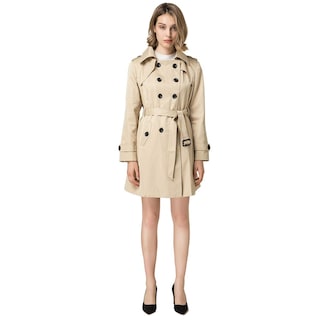Foto 2 | Foto 2 | Gabardina Nanjun Para Mujer Doble Botonadura Color Caqui Talla 12 - Venta Internacional.