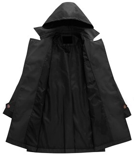 Foto 3 | Foto 3 | Gabardina Chrisuno Impermeable Para Mujer De Negocios Negra 5xl - Venta Internacional.