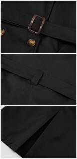 Foto 4 | Foto 4 | Gabardina Chrisuno Impermeable Para Mujer De Negocios Negra 5xl - Venta Internacional.