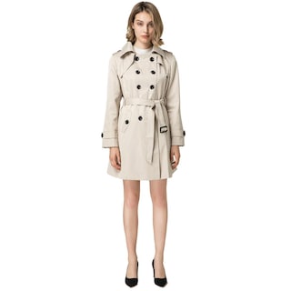 Foto 3 | Foto 3 | Gabardina Nanjun Para Mujer Con Doble Botonadura Color Beige - Venta Internacional.