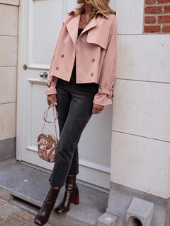 Foto 5 | Foto 5 | Gabardina Corta Tankaneo Para Mujer Con Doble Botonadura Y Solapa - Venta Internacional.