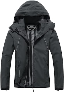 Foto 1 | Foto 1 | Chaqueta Impermeable Moerdeng Para Mujer Impermeable Con Capucha Gris Oscuro - Venta Internacional.