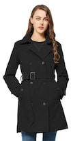 Gabardina Tratenby Para Mujer Chaqueta Larga Color Negro 2xl - Venta Internacional.