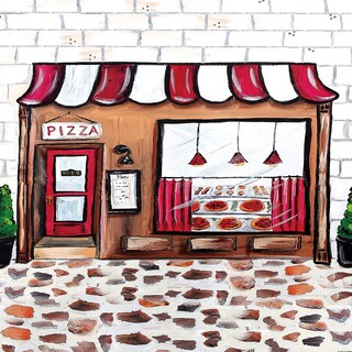 Foto 1 | Foto 1 | Telón De Fondo Fotográfico Con Tema De Pizza Aosto De 8 X 8 Pies Para Uso En Estudio - Venta Internacional.