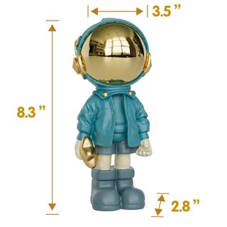 Foto 5 | Foto 5 | Estatuilla Estatua De Astronauta Escultura Decoración Ez4ence Azul - Venta Internacional.