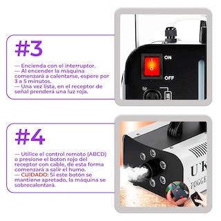 Foto 5 | Foto 5 | Máquina De Humo Led Con Efecto De Niebla De 900 W Con Mando A Distancia - Venta Internacional.