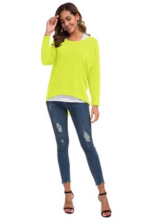 Foto 5 | Foto 5 | Jersey Casual Uget Holgado De Gran Tamaño Con Hombros Descubiertos Para Mujer - Venta Internacional.